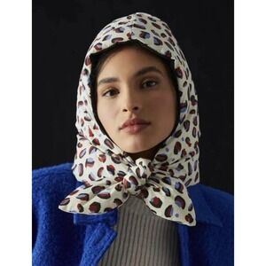 Anthropologie Maeve Leopard Print Puffer TRAPPER Hat NWOT $48